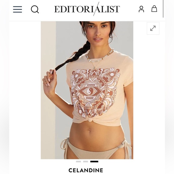 Anthropologie Tops - Anthropologie Celandine Catie St. Jacques x Crew-Neck Baby Tee | Size Small